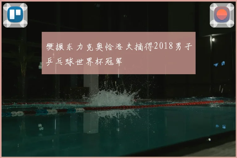 樊振东力克奥恰洛夫摘得2018男子乒乓球世界杯冠军